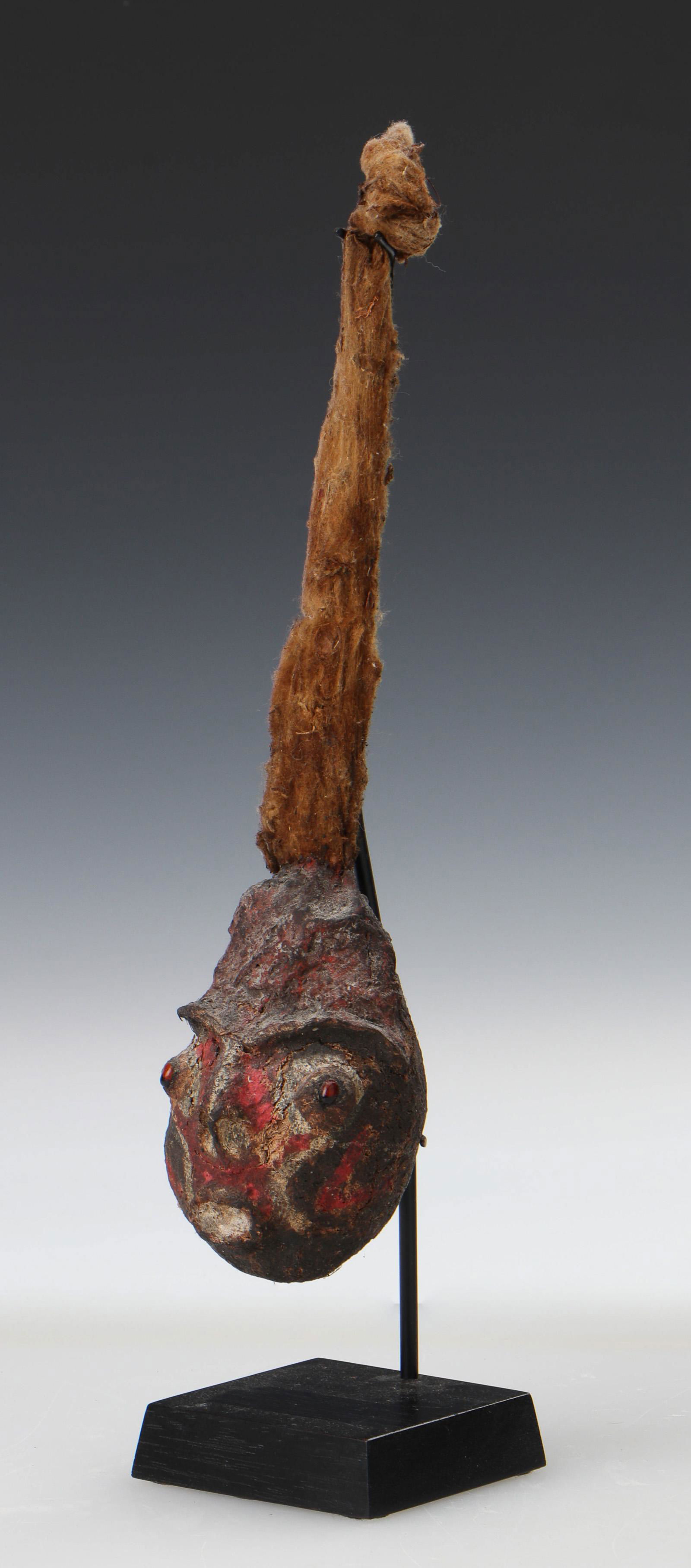 Antique Vanuatu Stone, Spider Web and Fiber Amulet (1 of 5)