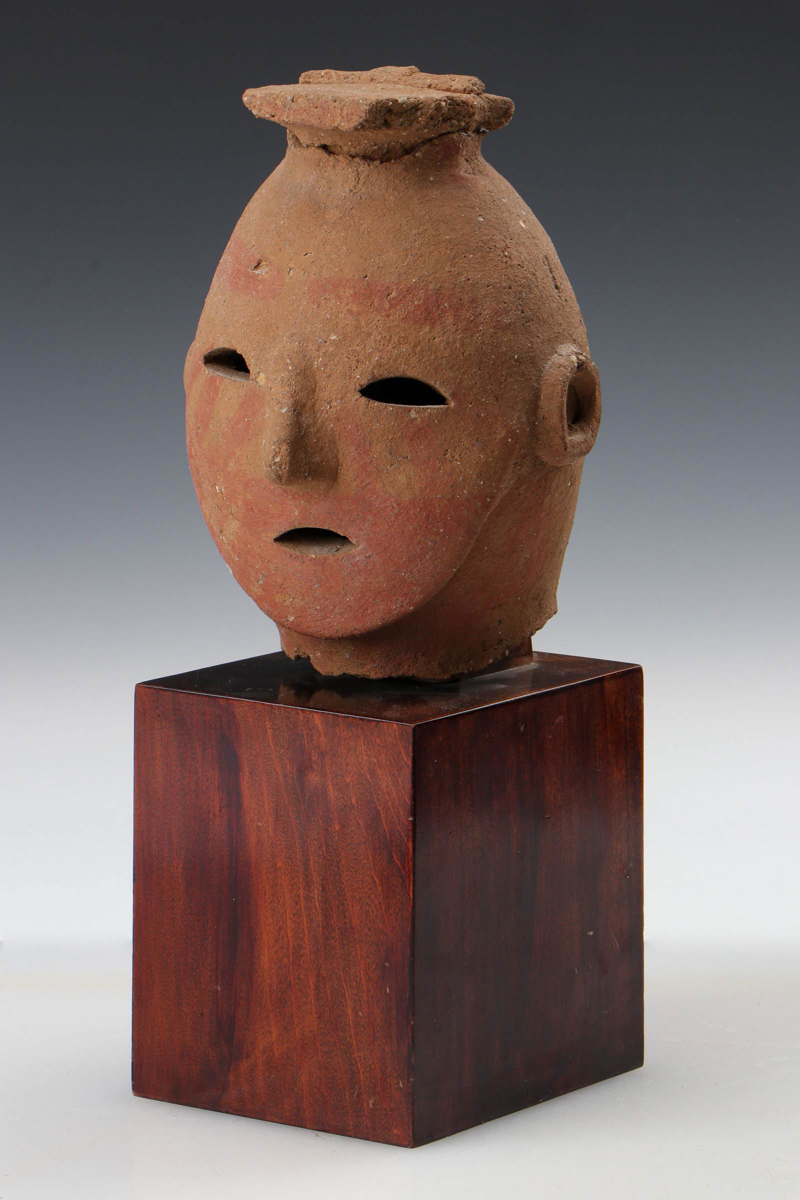 Ancient Japanese Kofun Period Haniwa Terracotta Head (1 of 5)