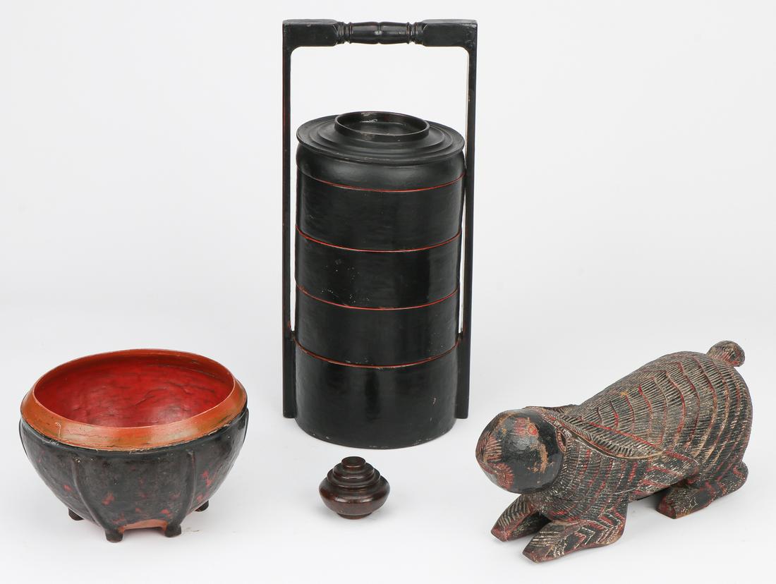 Collector's Group of Burmese Lacquered Objects (1 of 3)