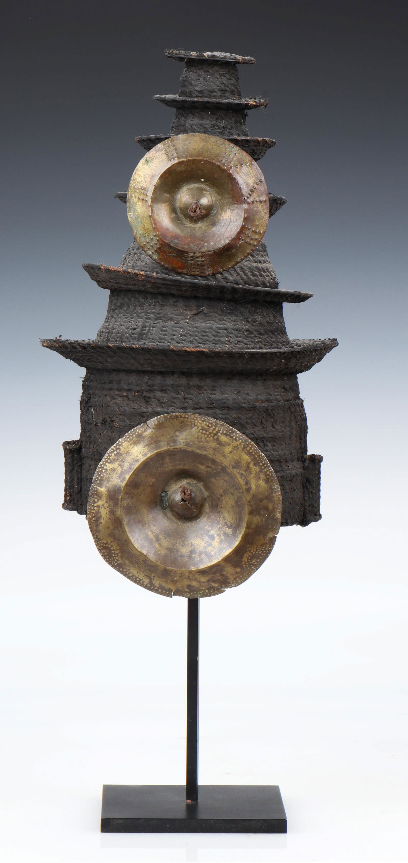 African Kuba Ekonda Montolo Hat, DRC, Early 20th C. (1 of 5)