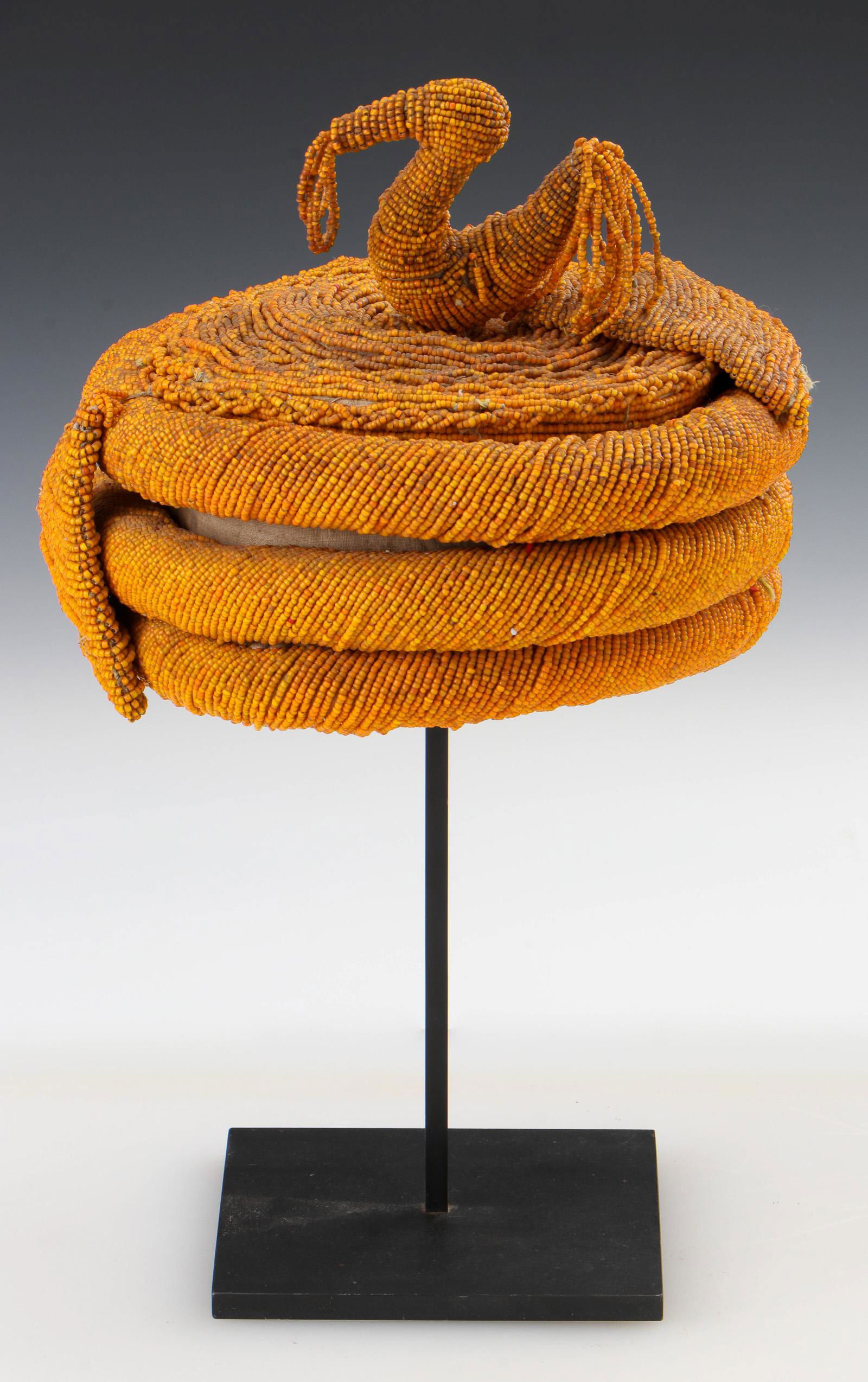 African Yoruba Beaded Headdress, Early-Mid 20th C. (1 of 5)
