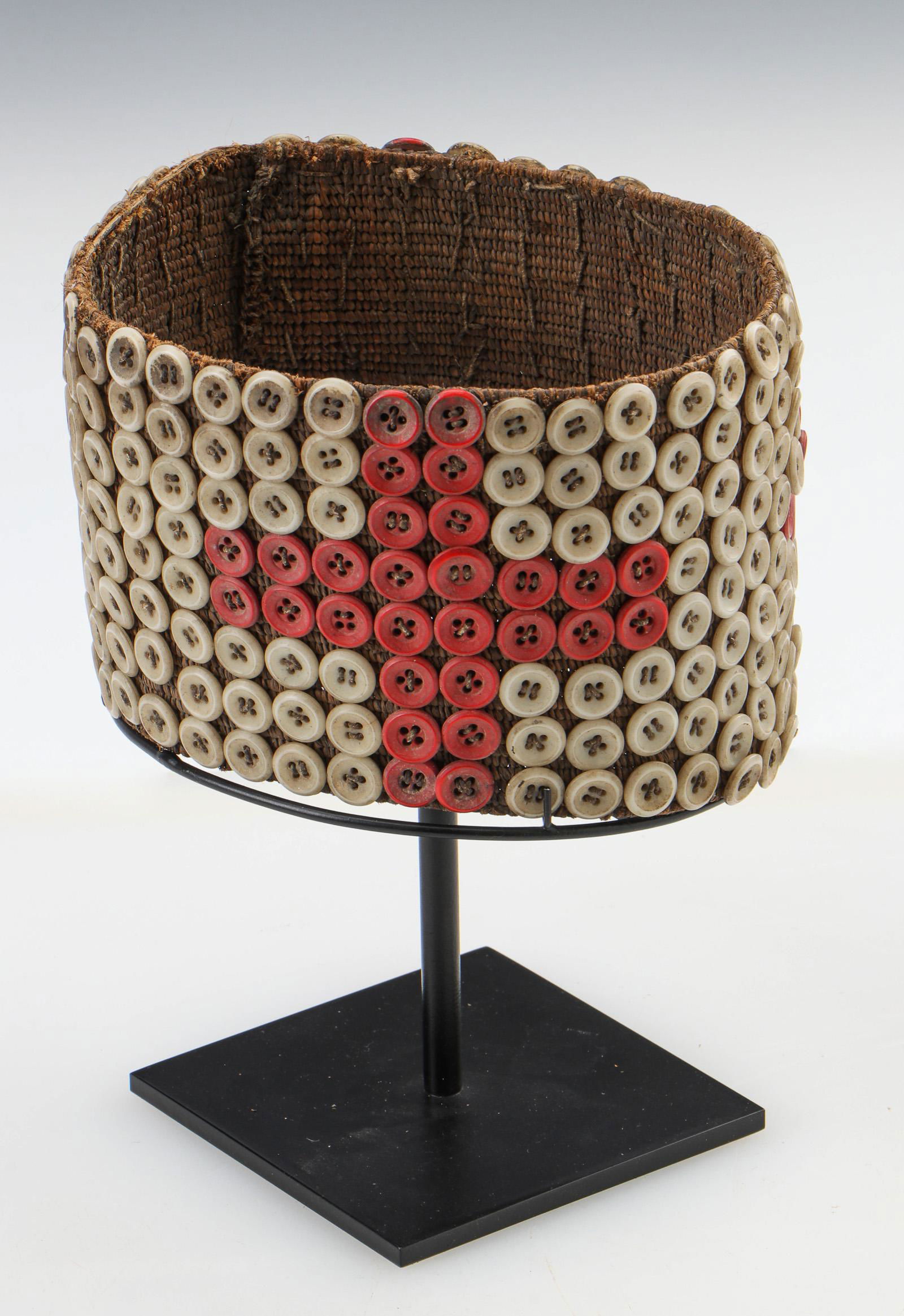 African Lega Button Hat, DRC, Early/Mid 20th C. (1 of 6)