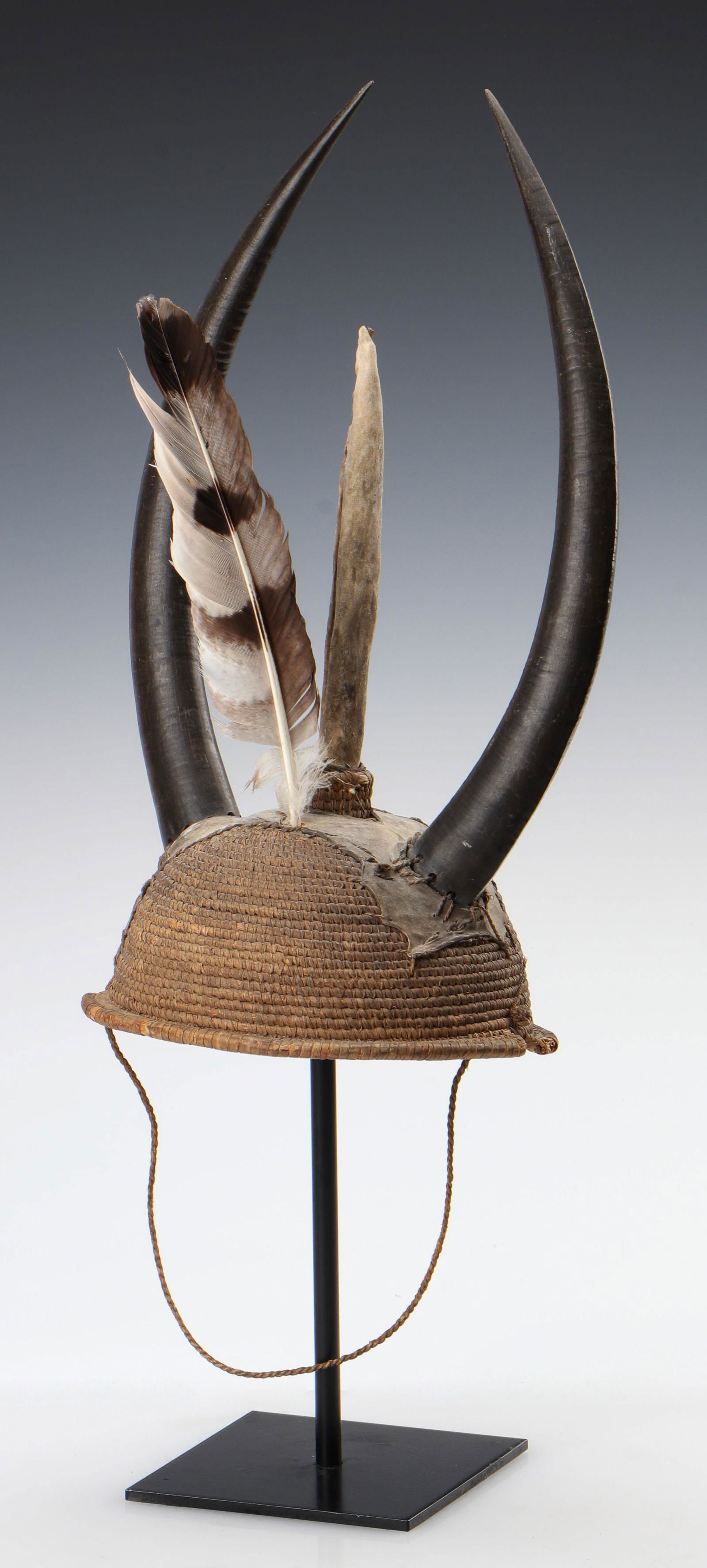 Antique African Lega Hunter's Hat, DRC (1 of 5)
