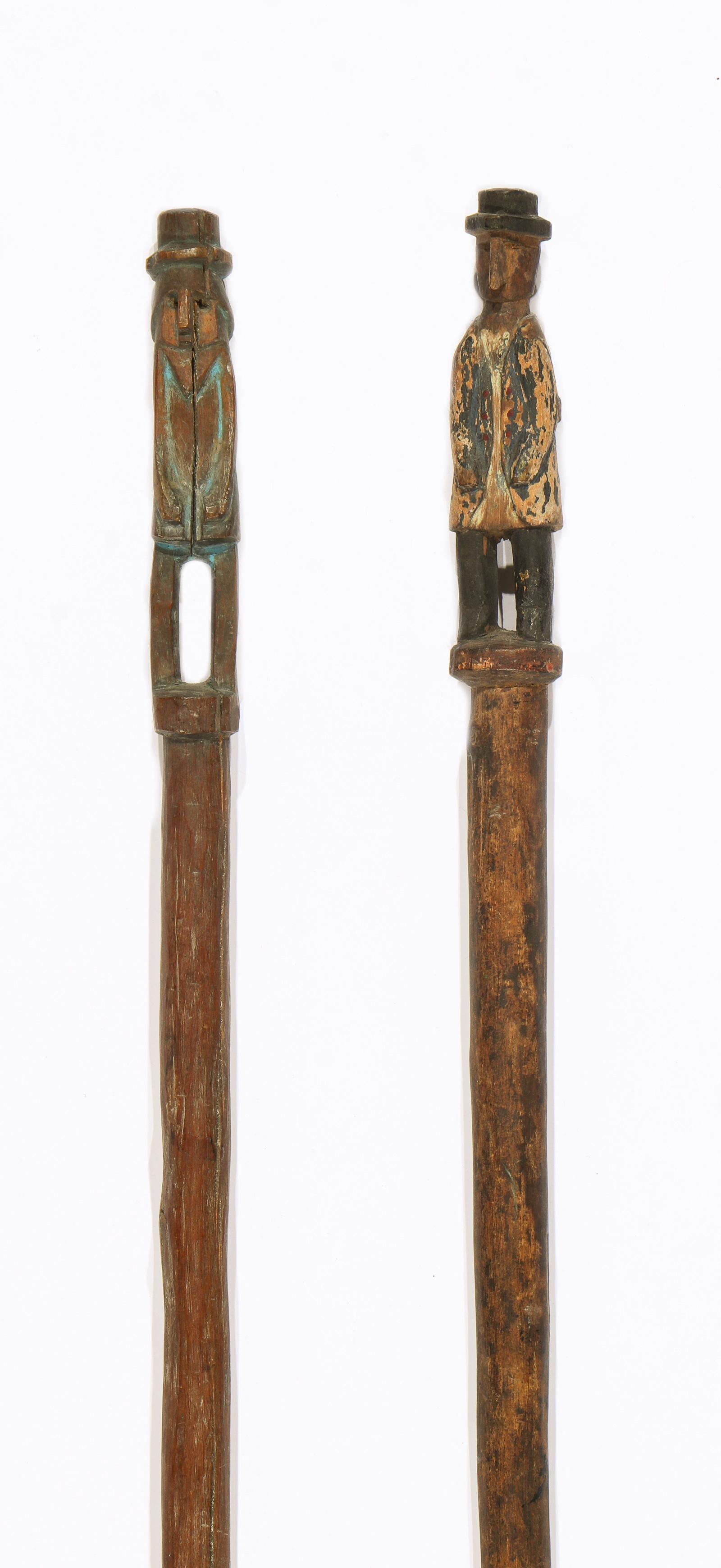 Two Kuna Indian Carved Wood Staffs, Panama, San Blas (1 of 5)