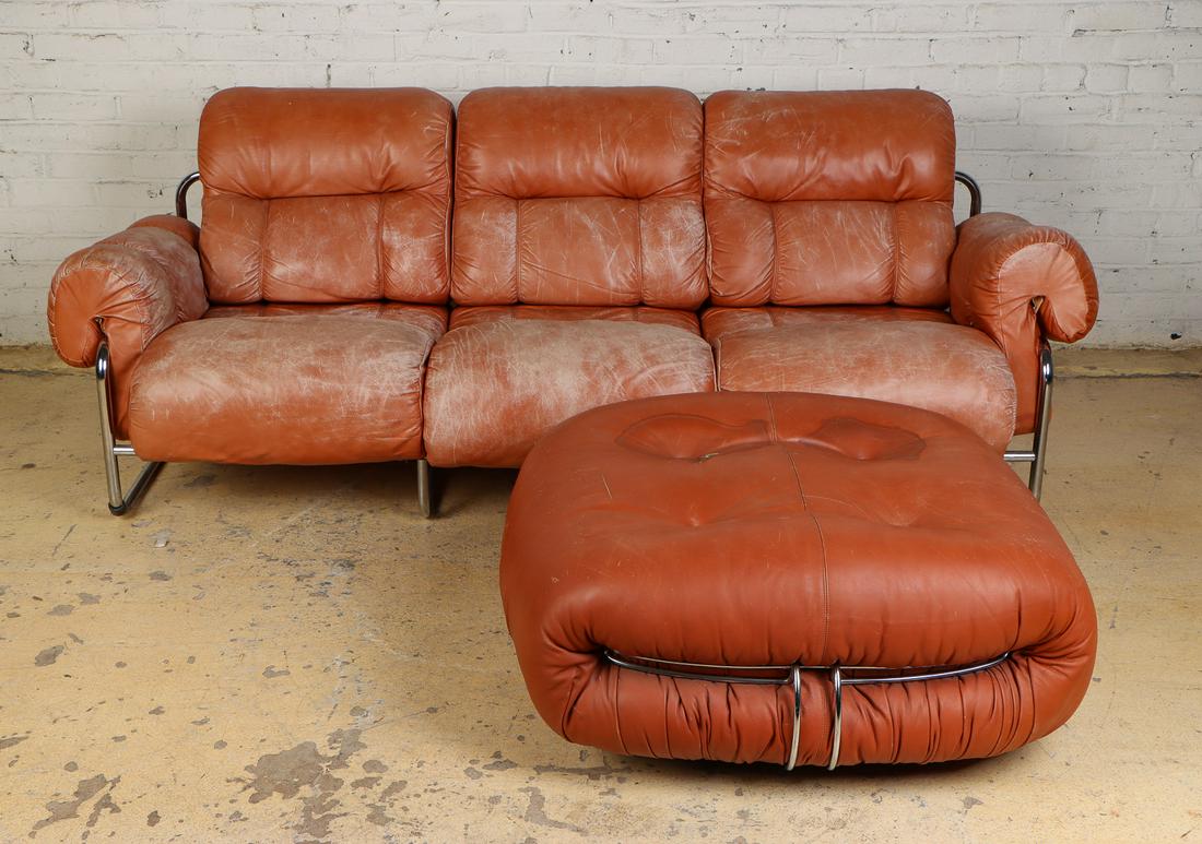 Vintage Pace Collection Tucroma Sofa and Cassina Ottoma (1 of 7)