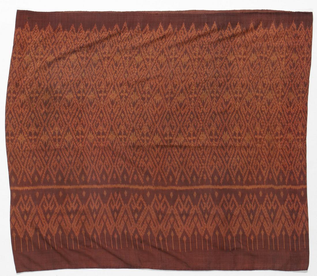 Cambodian Silk Ikat Sarong, Early -Mid 20th C. (1 of 3)