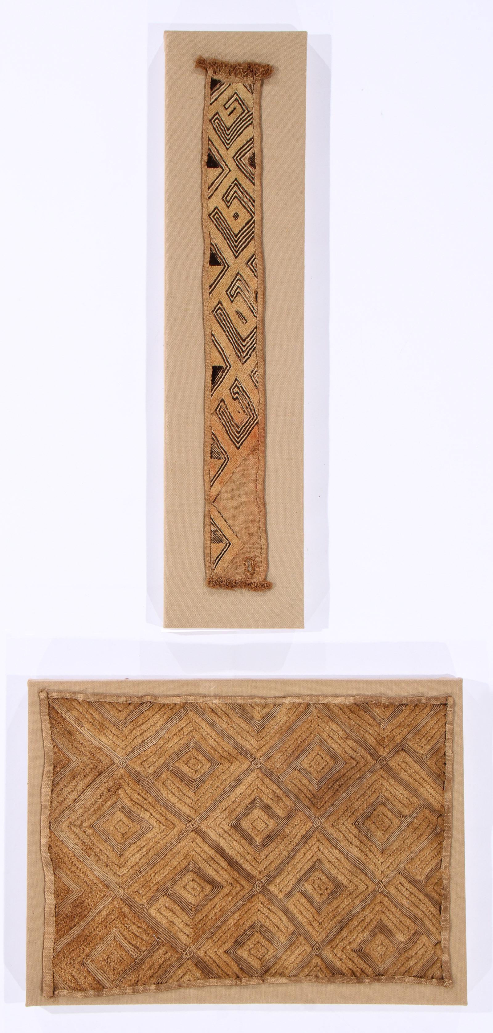 Two Antique African Kuba Shoowa Prestige Cloths (1 of 6)