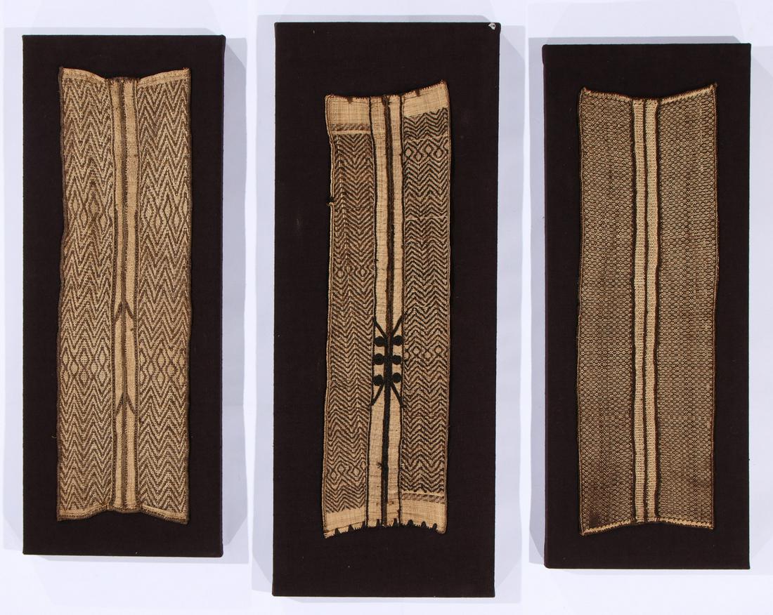 3 Mounted Pieces of African Woven Cloth Currency (1 of 8)