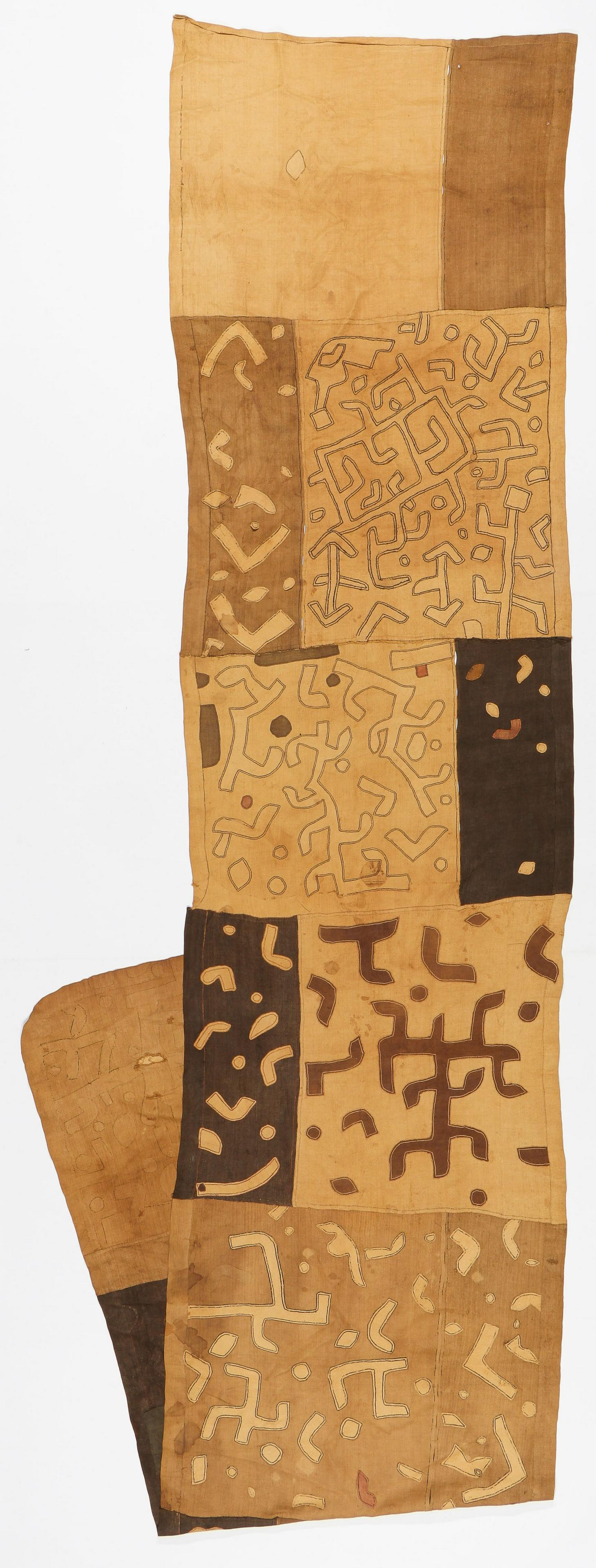 African Kuba Cloth Ceremonial Skirt, L. 174" (1 of 3)