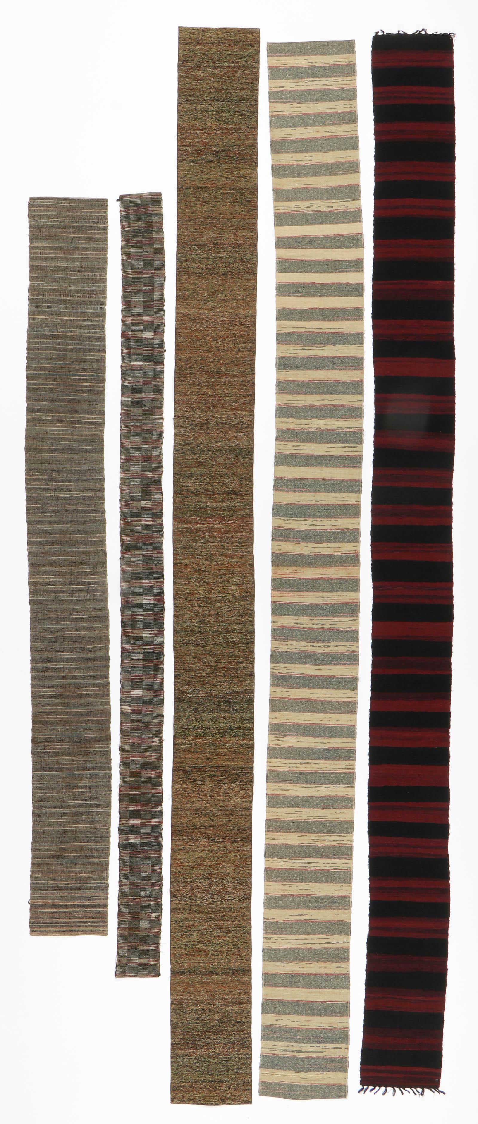 Five Woven Textile Runners/Obi, Japan (1 of 3)