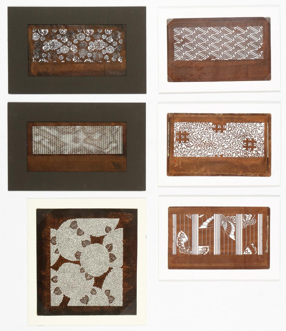 6 Japanese Katagami Kimono Stencils (1 of 7)