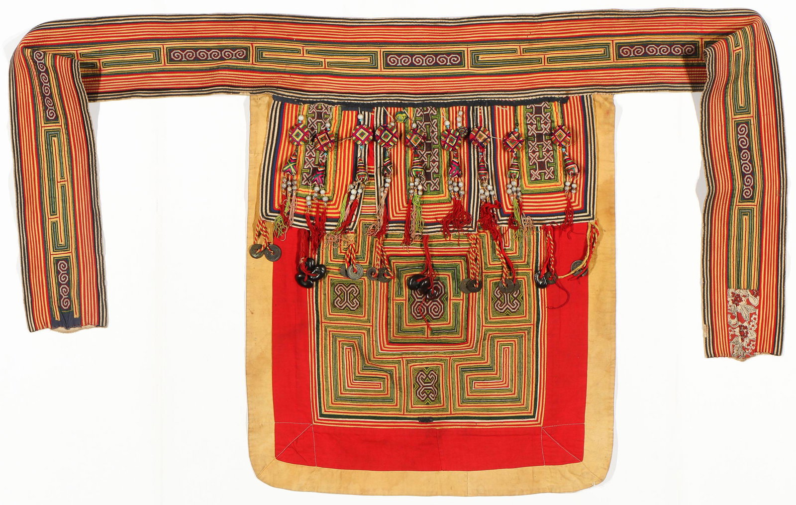 Miao Embroidered Apron, China, Mid 20th C. (1 of 4)