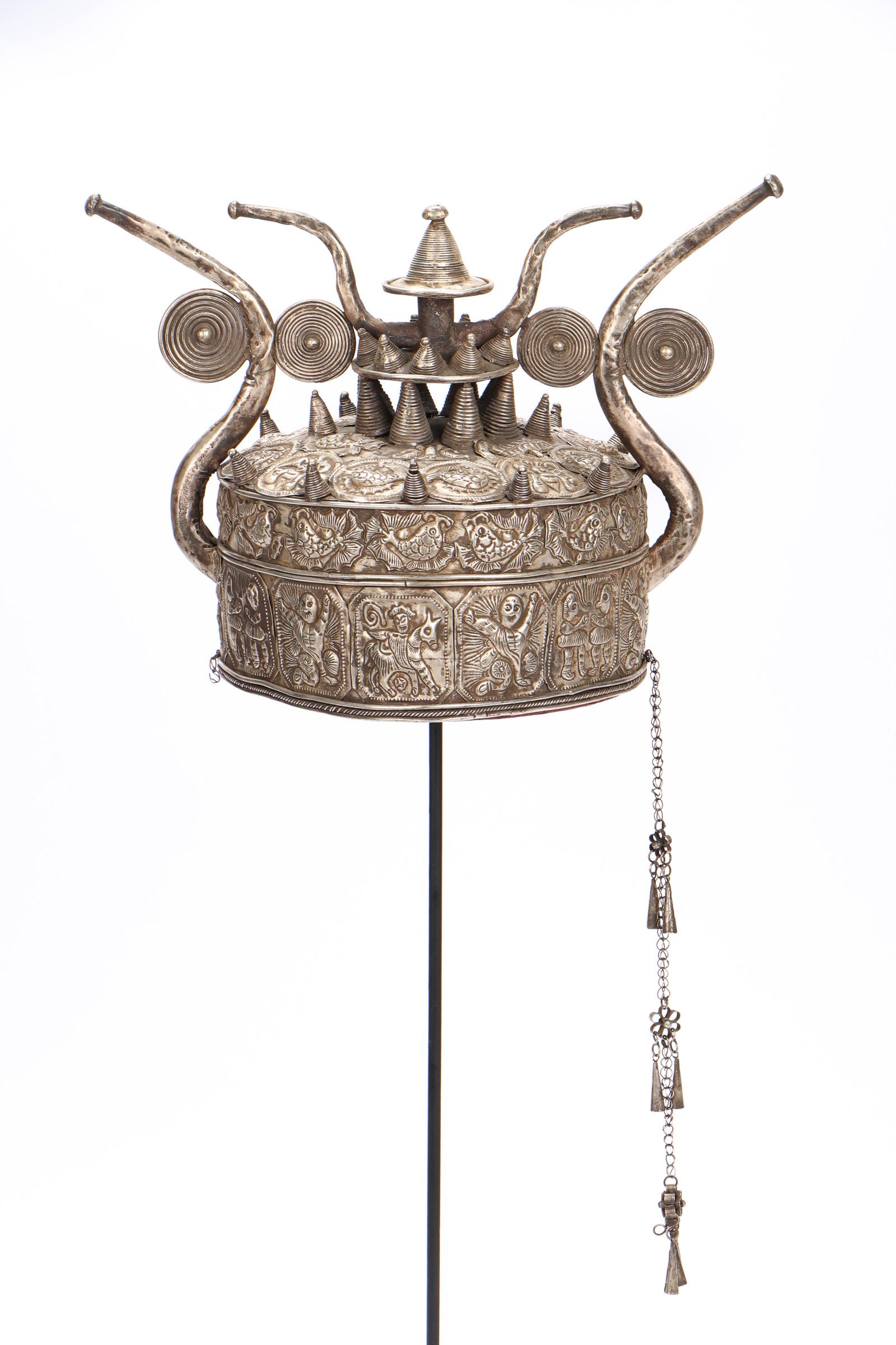 Miao Silver Hat, China, Early to Mid 20th C. (1 of 9)