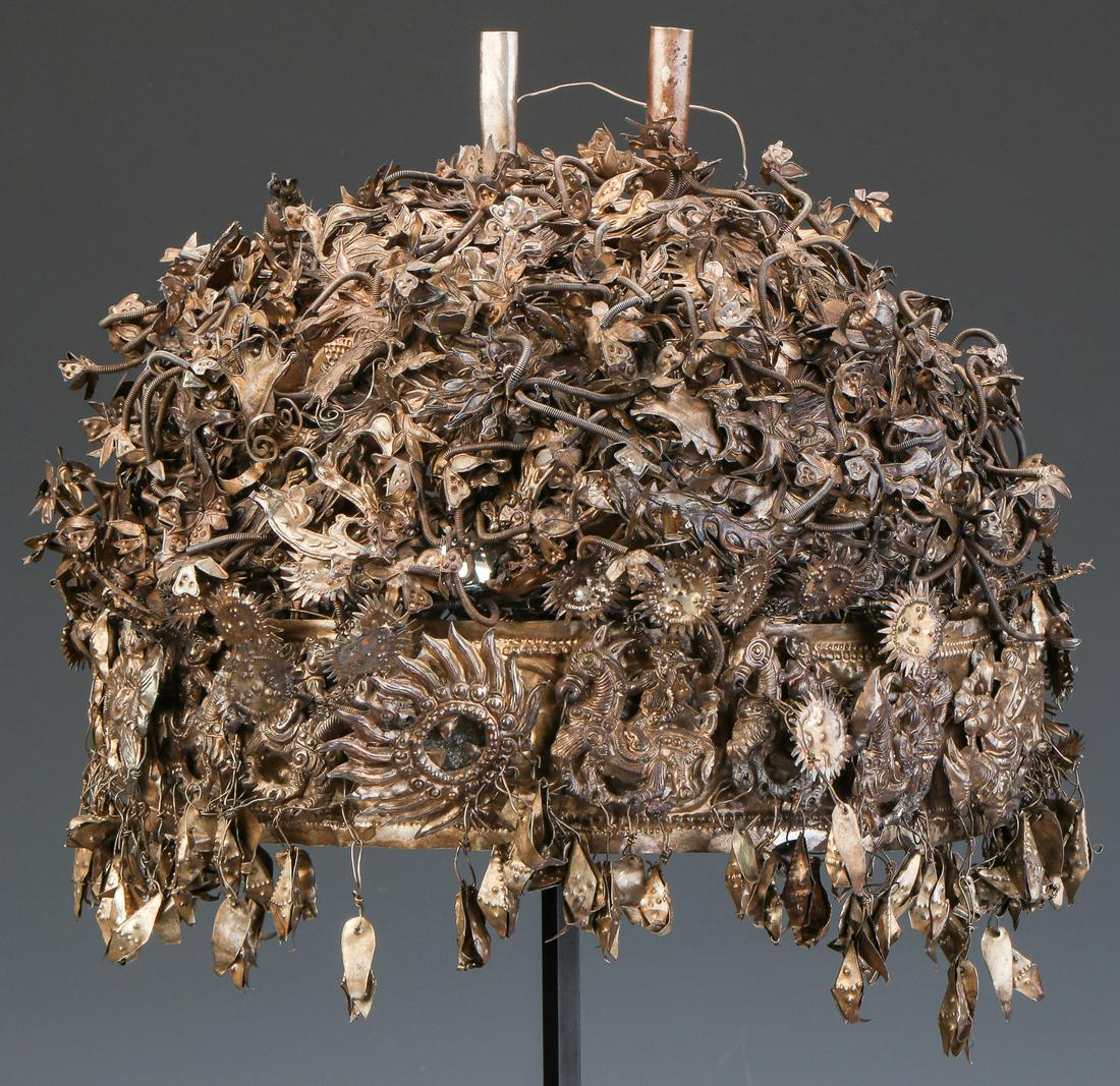 Chinese Ethnic Minority Silver Headdress (1 of 3)