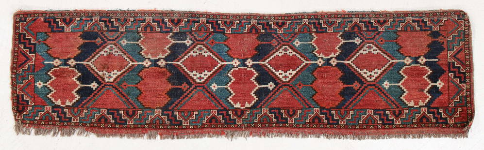 Ersari Torba, Turkmenistan, Mid 19th C., 5'1'' x 1'4'': Ersari Torba, Turkmenistan, Mid 19th C., 5'1'' x 1'4'' (155 x 41 cm). Weight: 3 lbs. Material: wool pile, wool warp, wool weft.