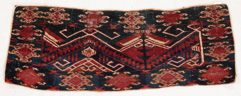 Beshir Torba, Middle Amu Darya, Circa 1880, 1'2'' x: Beshir Torba, Middle Amu Darya, Circa 1880, 1'2'' x 3'4'' (36 x 102 cm). Weight: 2 lbs. Material: wool pile, wool warp, wool weft.