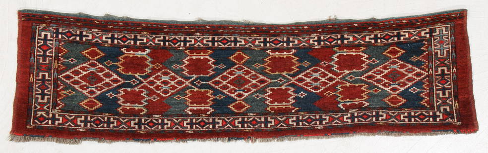 Ersari/Beshir Trapping, Turkmenistan, 19th C., 4'9'' x: Ersari/Beshir Trapping, Turkmenistan, 19th C., 4'9'' x 1'3'' (145 x 38 cm). Weight: 3 lbs. Material: wool pile, wool warp, wool weft.