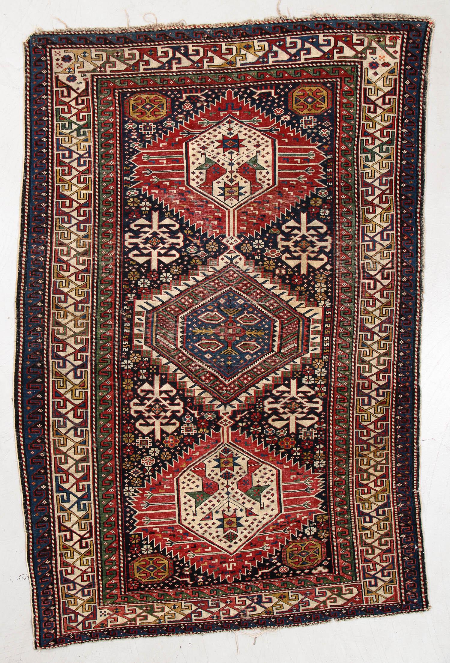 Shirvan Rug, Caucasus, Ca. 1880, 4'5'' x 6'9'' (1 of 5)