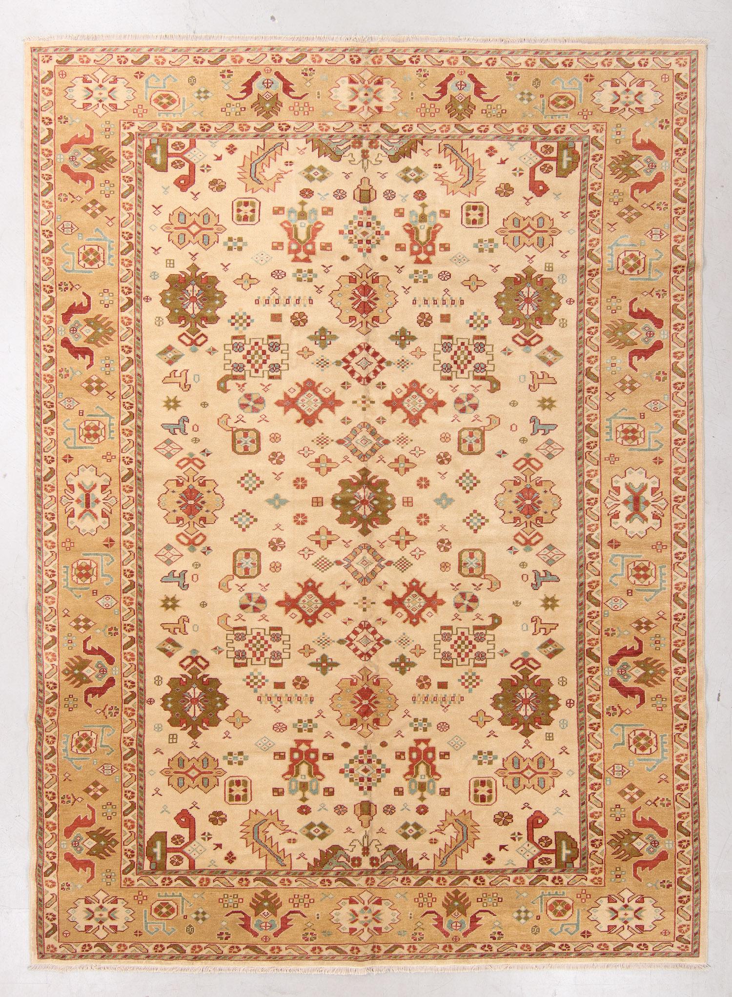 Vintage Oushak Rug, Turkey, 8'11'' x 12'3'' (1 of 5)