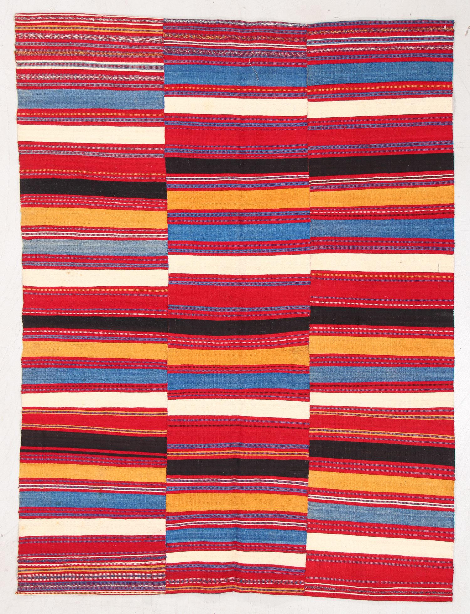 Mazandaran Kilim, Persia, Ca. 1900, 4'5'' x 5'10'' (1 of 4)