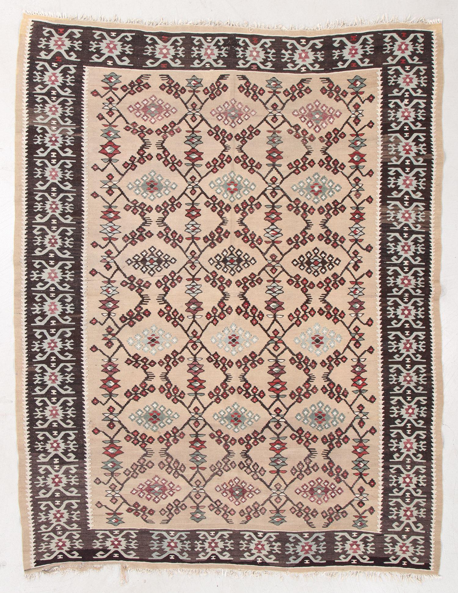 Sarkoy Kilim, Balkans, Mid 20th C., 6'1'' x 7'8'' (1 of 4)