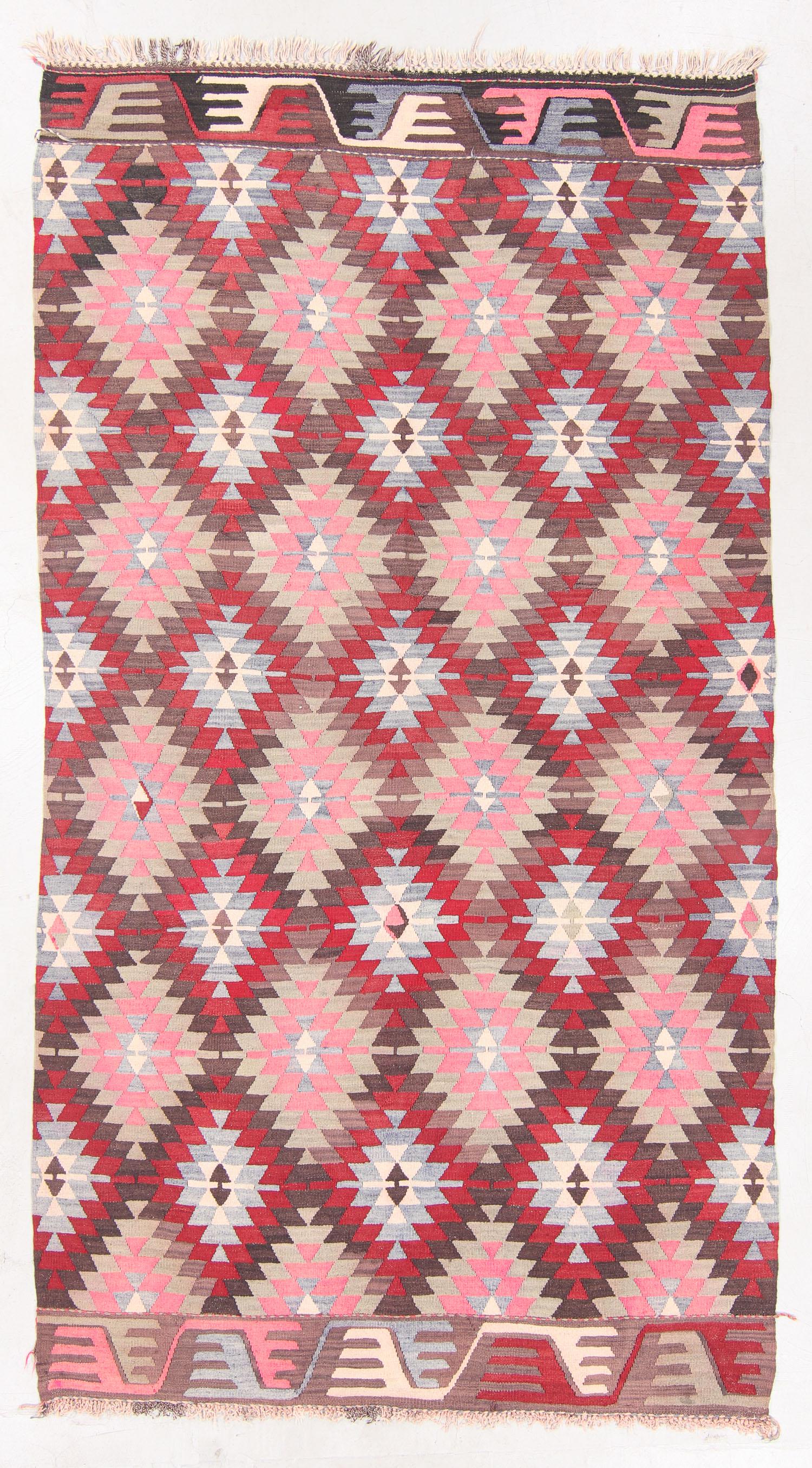 Anatolian Kilim, Turkey, Mid 20th C., 6'3'' x 11'2'' (1 of 4)