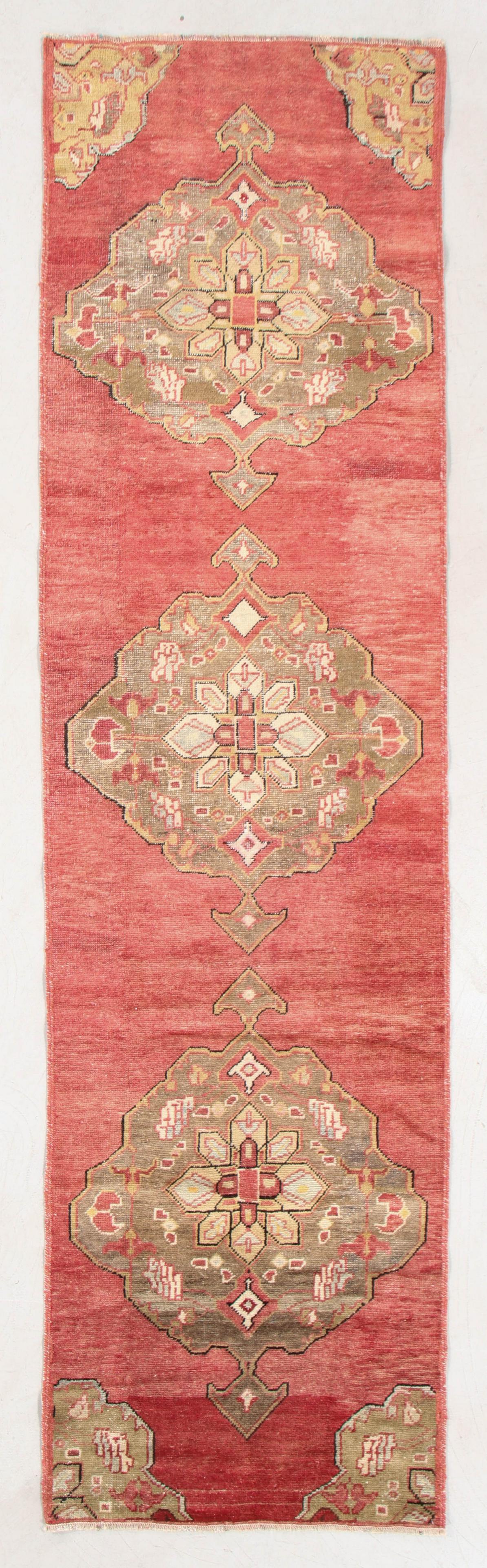 Oushak Village Rug, Turkey, Mid 20th C., 2'8'' x 9'11'' (1 of 5)