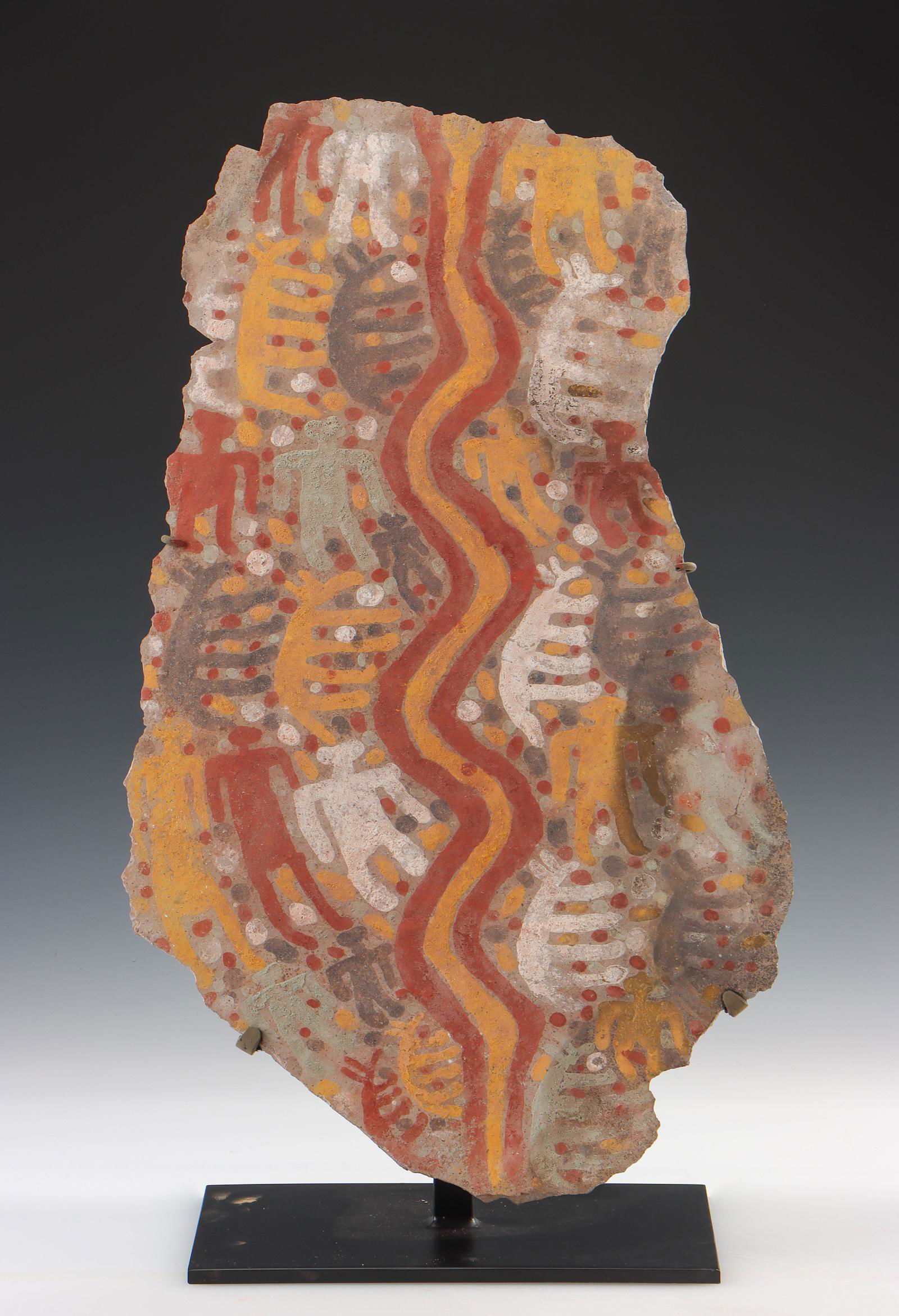 Pre-Columbian Inca Chucu Painted Stone Plaque (1 of 5)