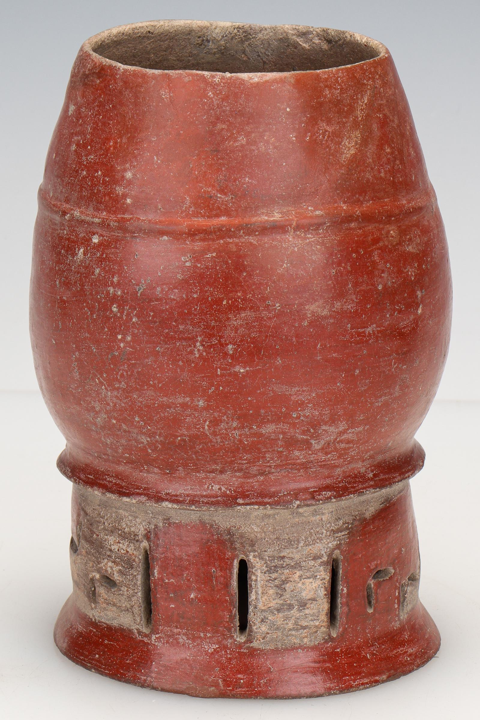 Pre-Columbian Maya Ceramic Rattle Vessel, Early (1 of 3)