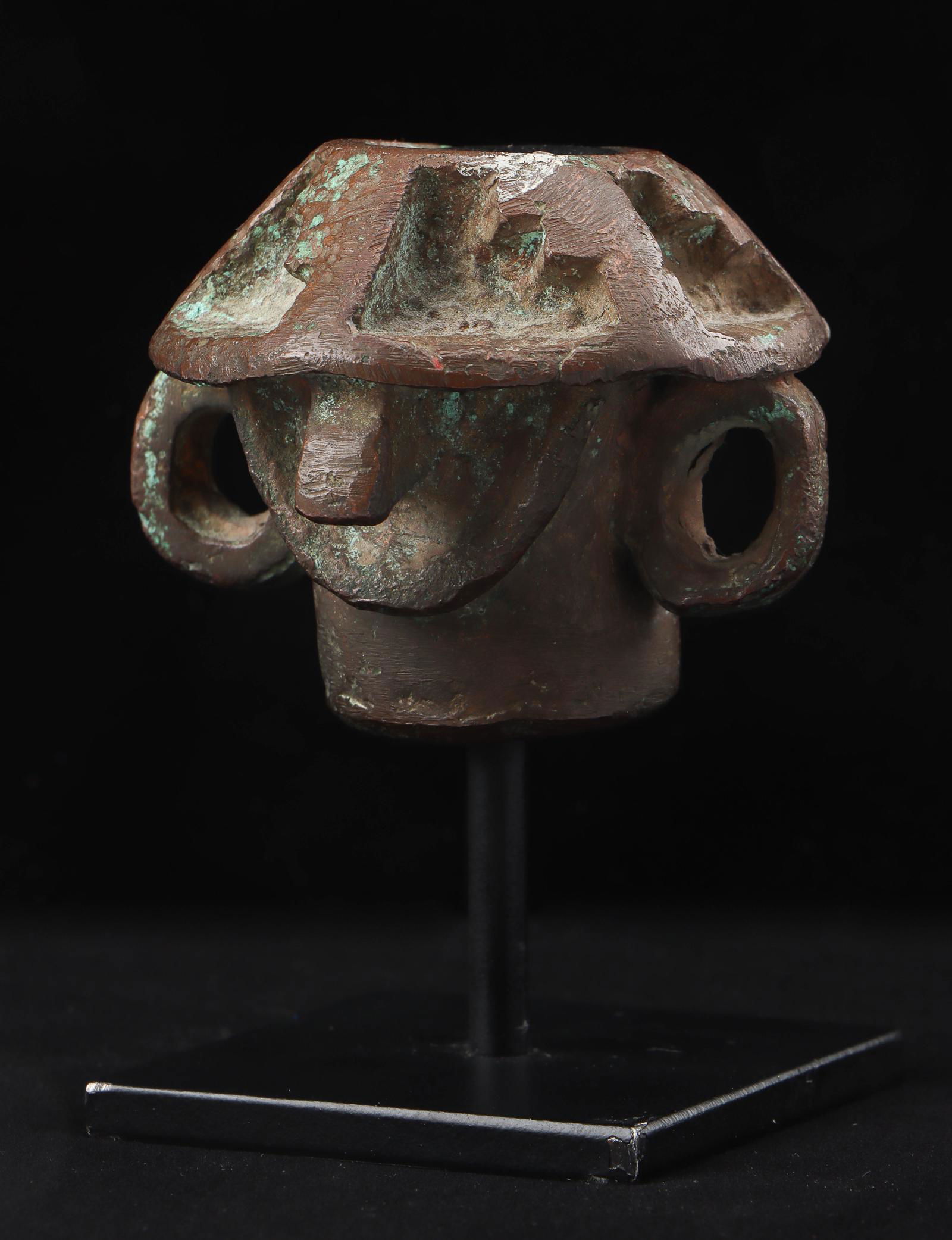 Excellent Cast Copper Janiform Mace Head (1 of 6)