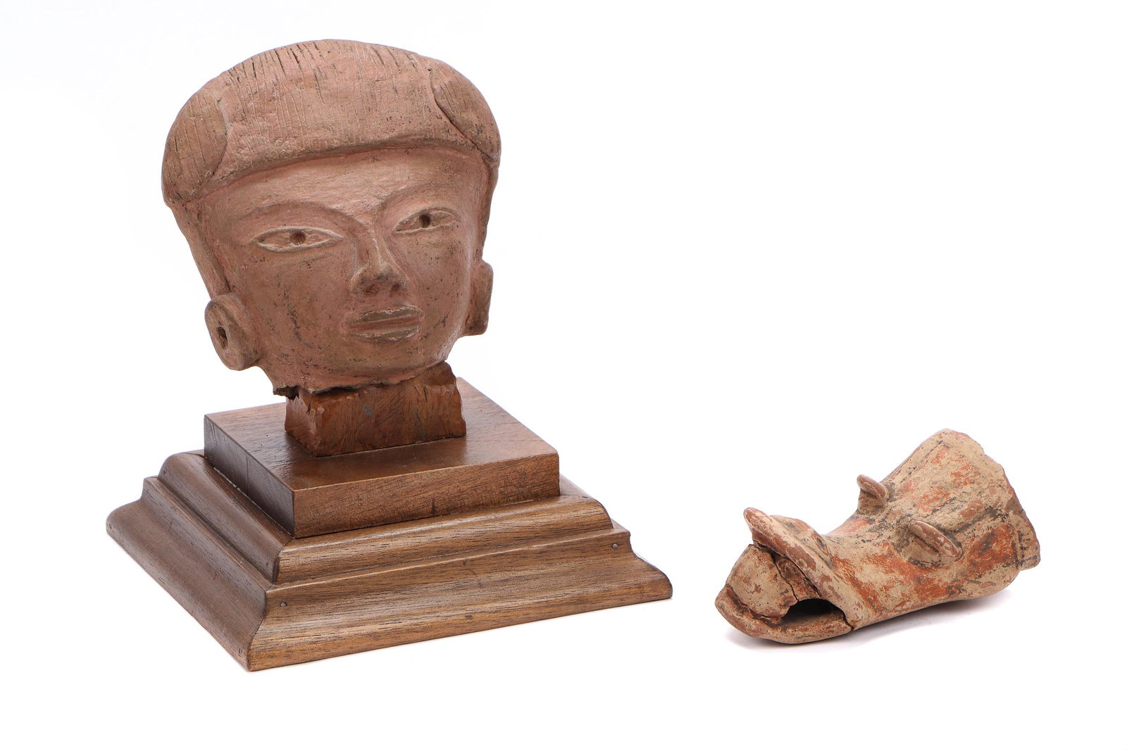 Large Tlatilco Head and Zoomoprhic Head Fragment (1 of 6)