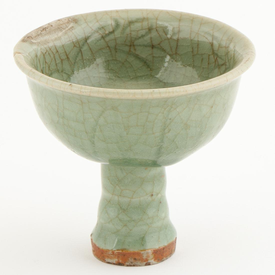 Chinese Celadon Stem Cup, Ming Dynasty (1 of 4)