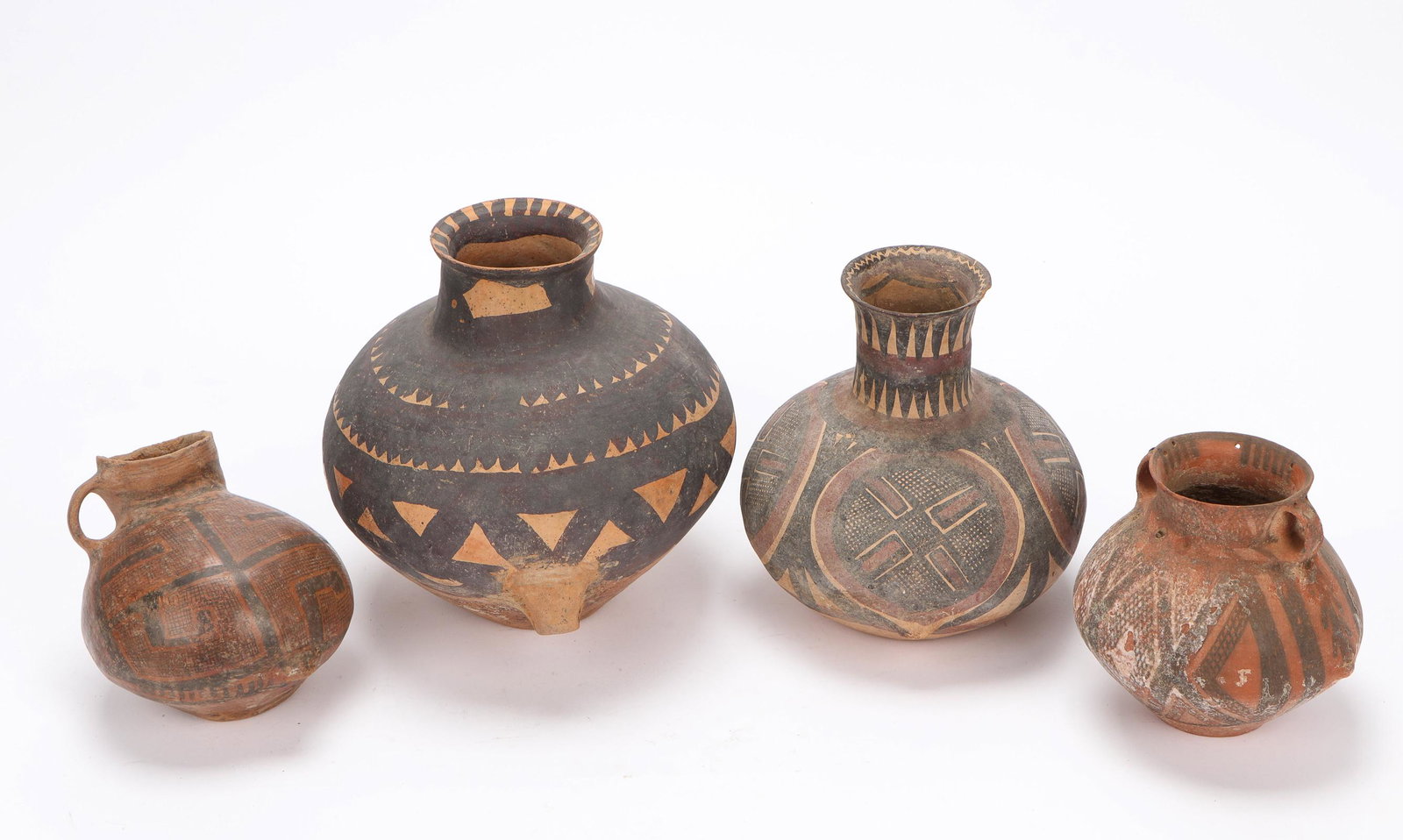Group of 4 Chinese Neolithic Pots, Yellow and Yangtze (1 of 7)