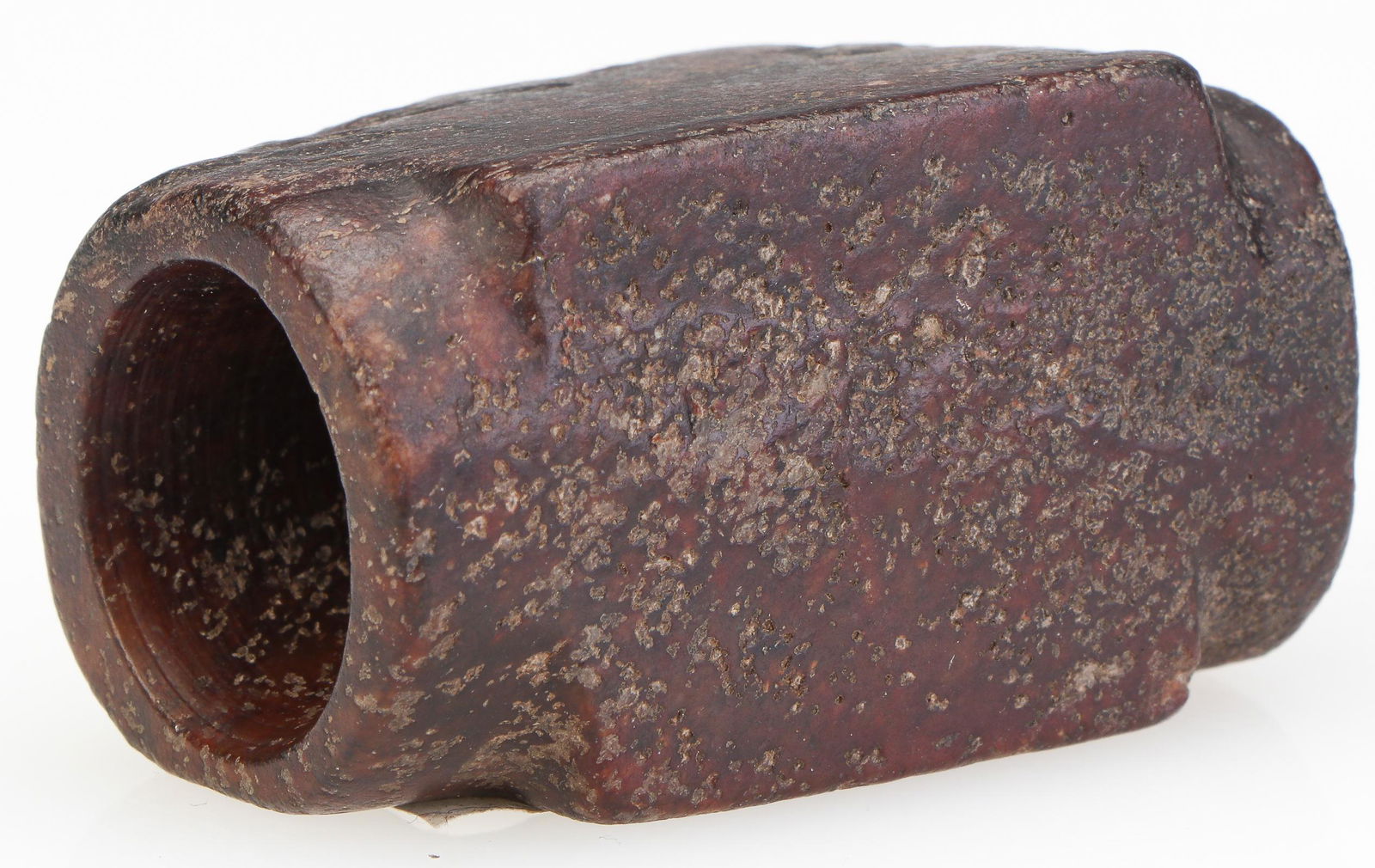 Ancient Red Jade Cong, China, 1000 BCE (1 of 2)