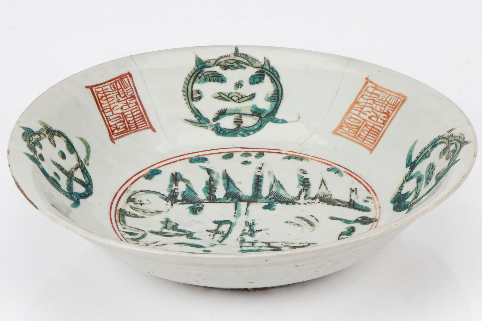 Chinese Swatow Porcelain Dish, Ming Dynasty (1 of 4)