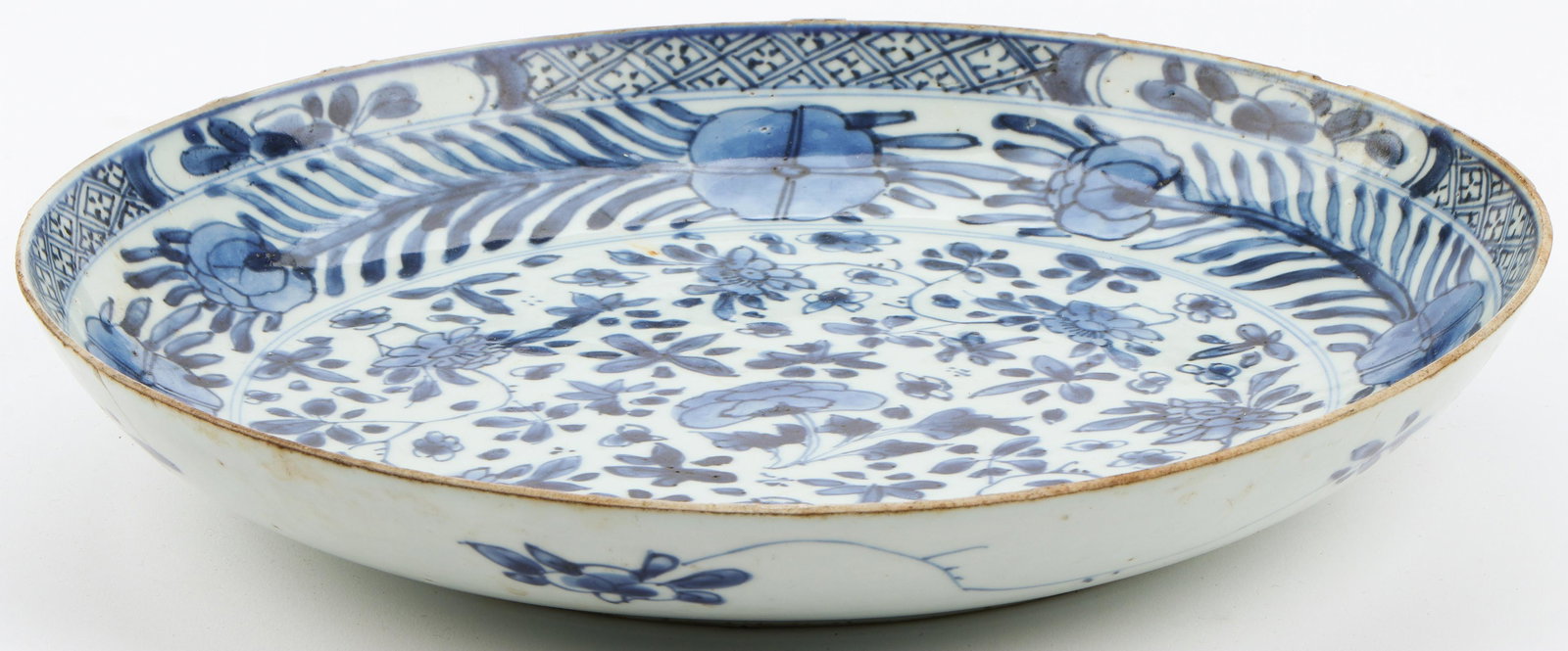 Chinese Blue and White Porcelain Charger, Qing Dynasty (1 of 3)