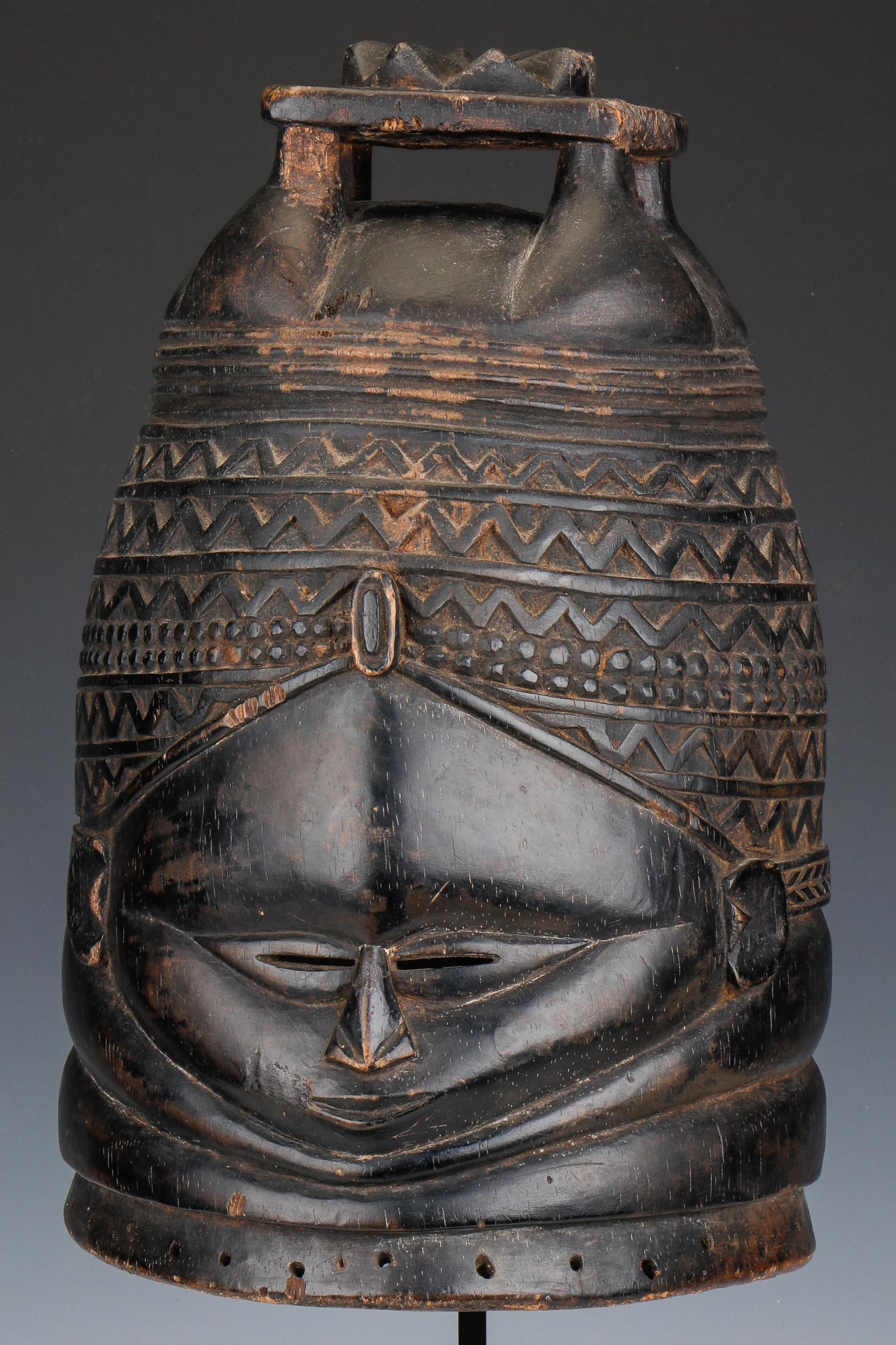 African Mende Bundu Sande Society Helmet Mask, Sierra (1 of 5)