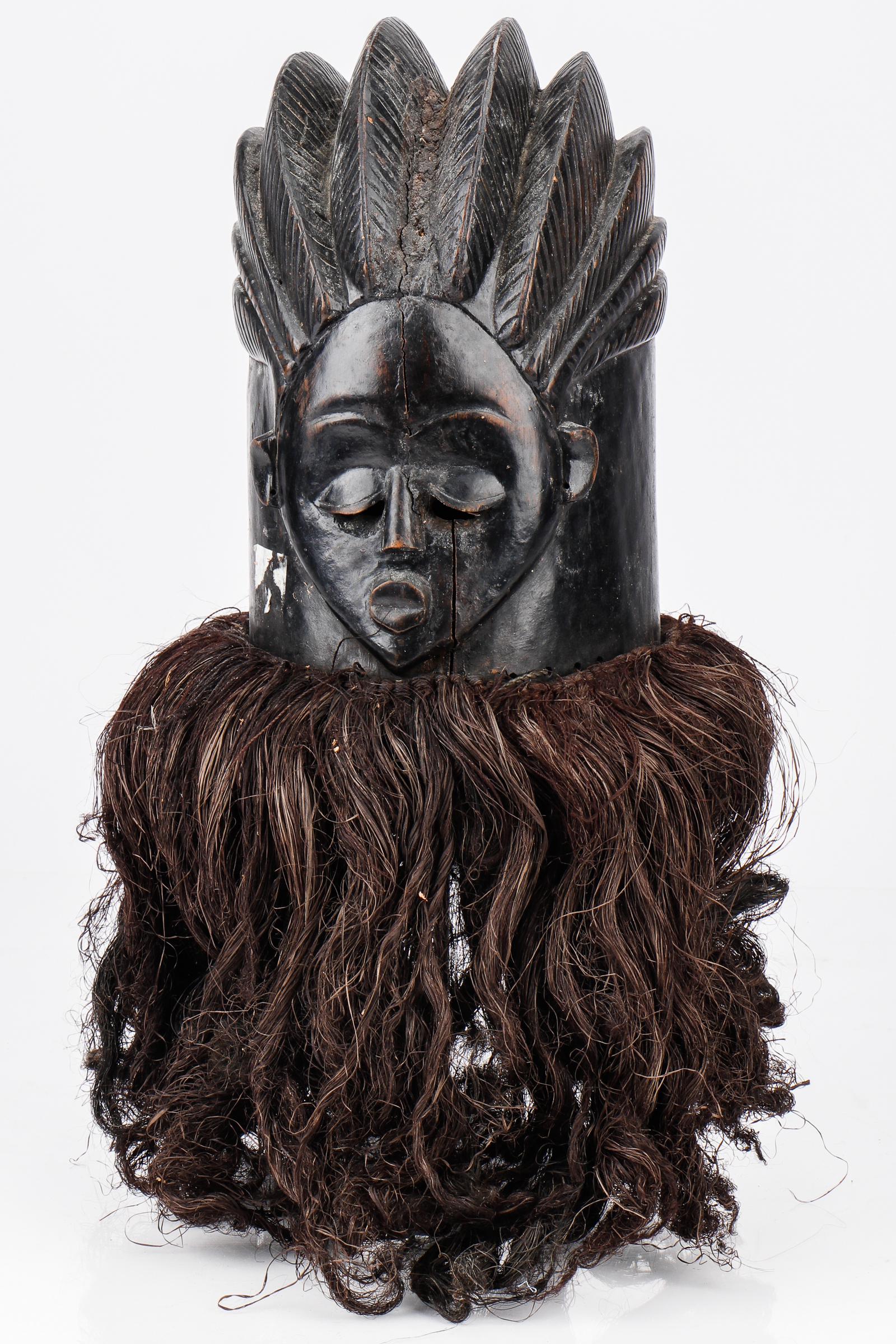 African Mende Bundu Sande Society Helmet Mask, Sierra (1 of 5)