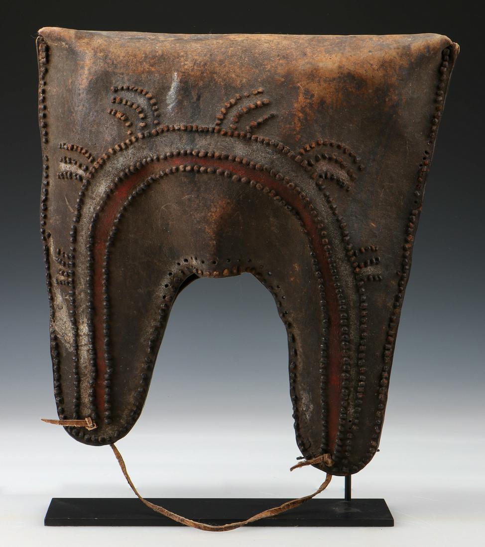 Antique African Maasai Olbene Beaded Leather Bag, Kenya (1 of 4)