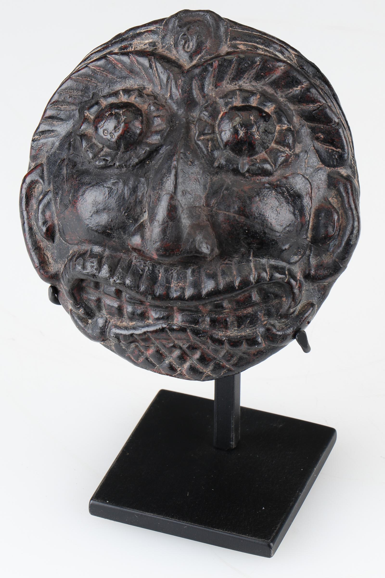 Burmese Skull Cap and Lacquer Shaman's Effigy Pigment (1 of 4)