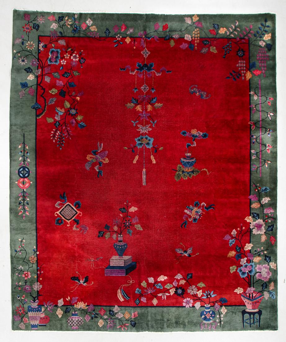 Chinese Art Deco Rug, Early 20th C., 8'0'' x 9'7'' (1 of 5)