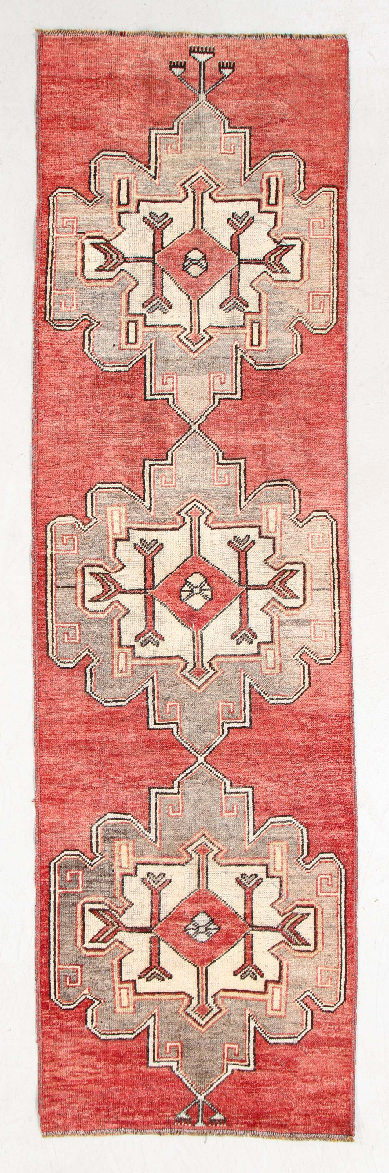 Oushak Village Rug, Turkey, Mid 20th C., 2'9'' x 9'8'' (1 of 5)