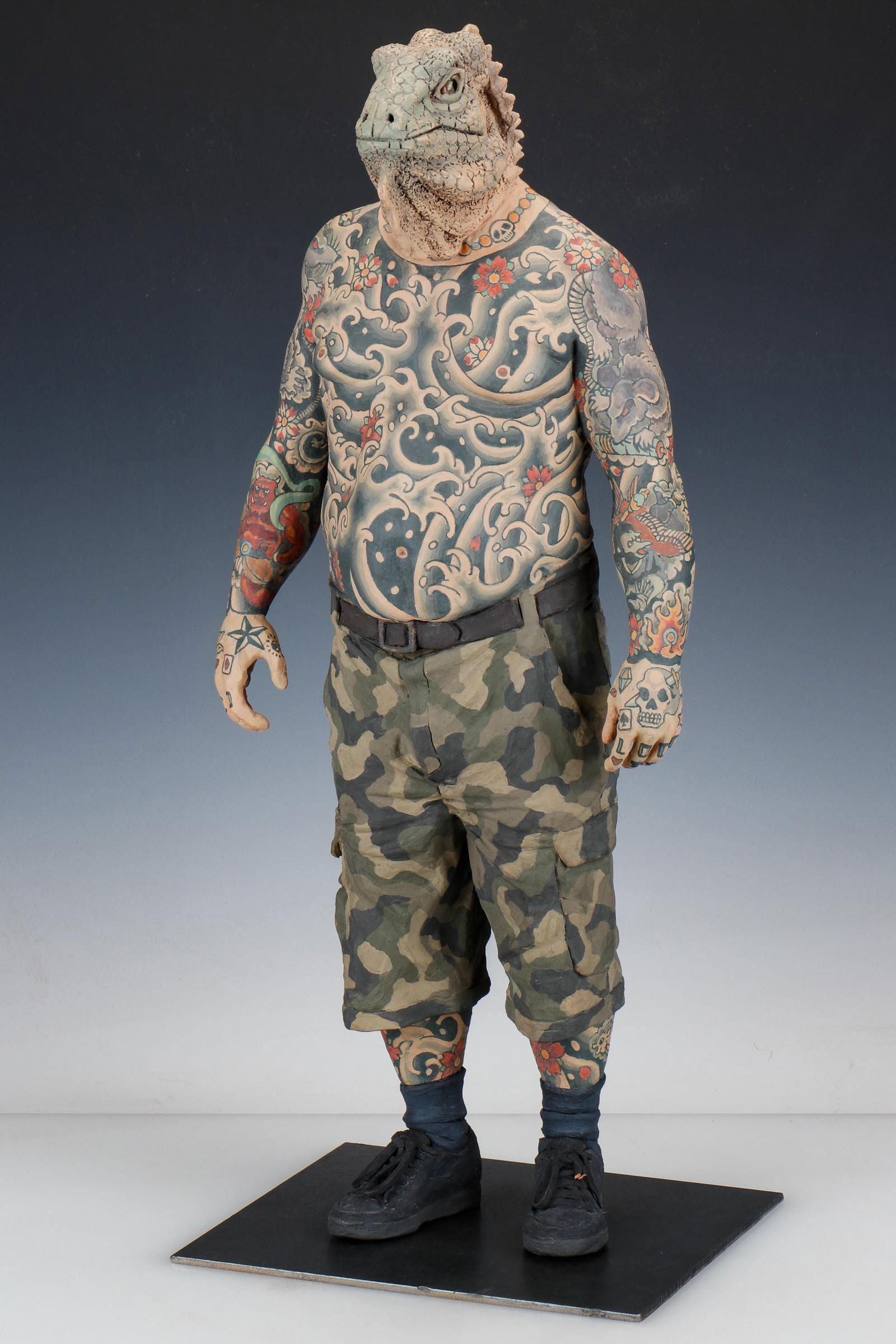 Alessandro Gallo (Italian, B.1974) "Iguana," 2012, Ceramic Sculpture (1 of 5)