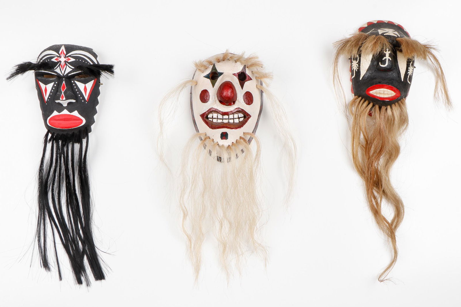 3 Contemporary Yaqui Indian Pascola Dance Masks (1 of 6)