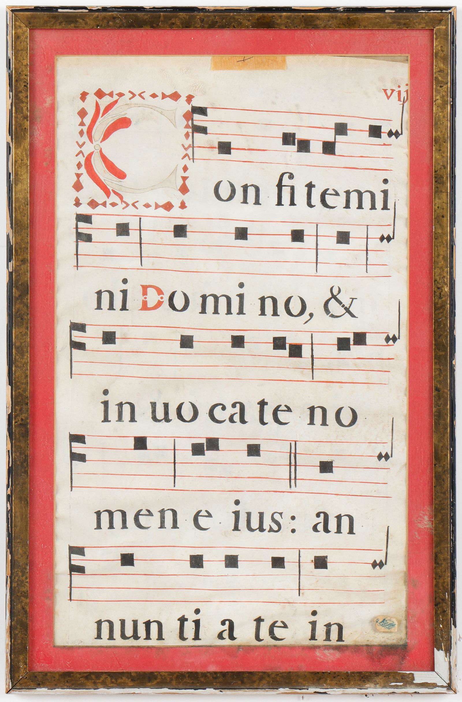 Medieval Music Manuscript Page (1 of 2)