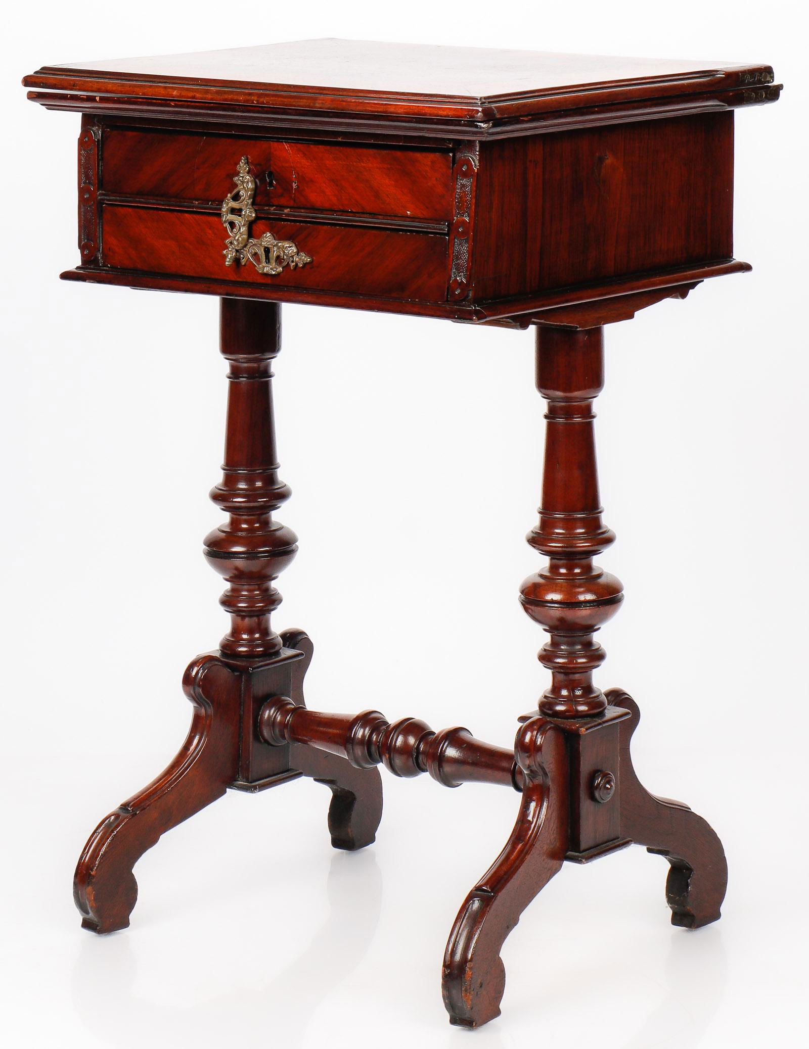 Continental Fliptop Inlaid Mahogany Games Table (1 of 8)