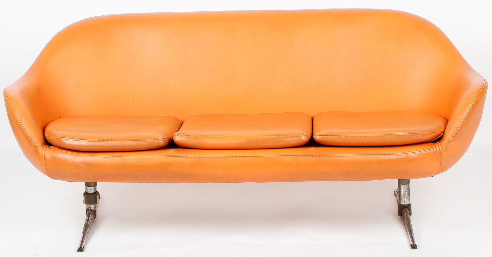 Mid-Century Modern Leather Sofa (1 of 6)
