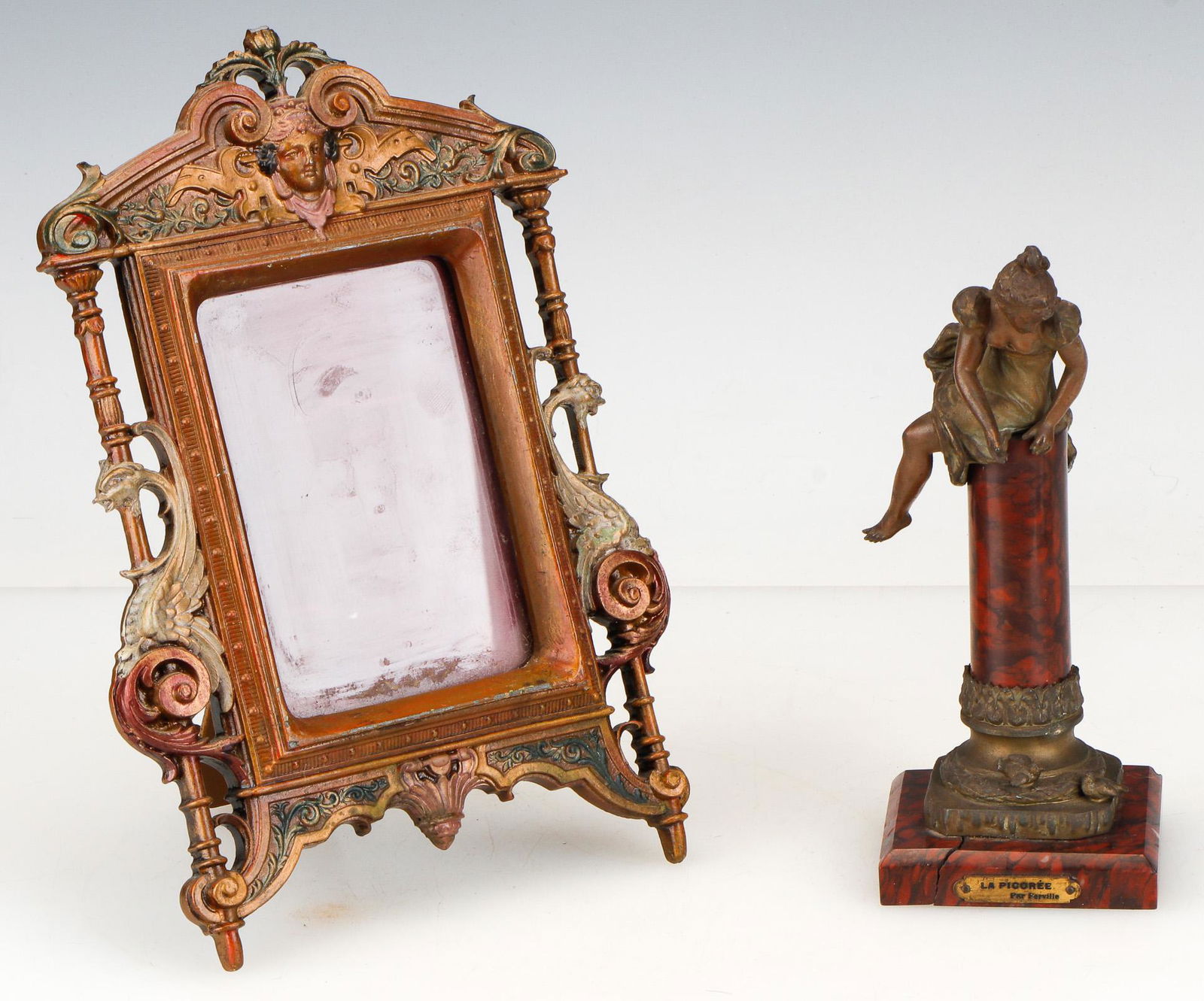 Two Antique Bronze Cabinet Articles (1 of 7)