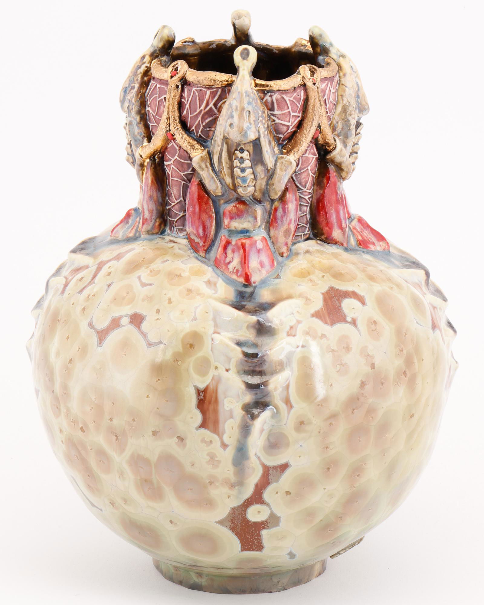 Art Pottery Vase "Devil's Flower Mantis" by Diane Simon (1 of 6)