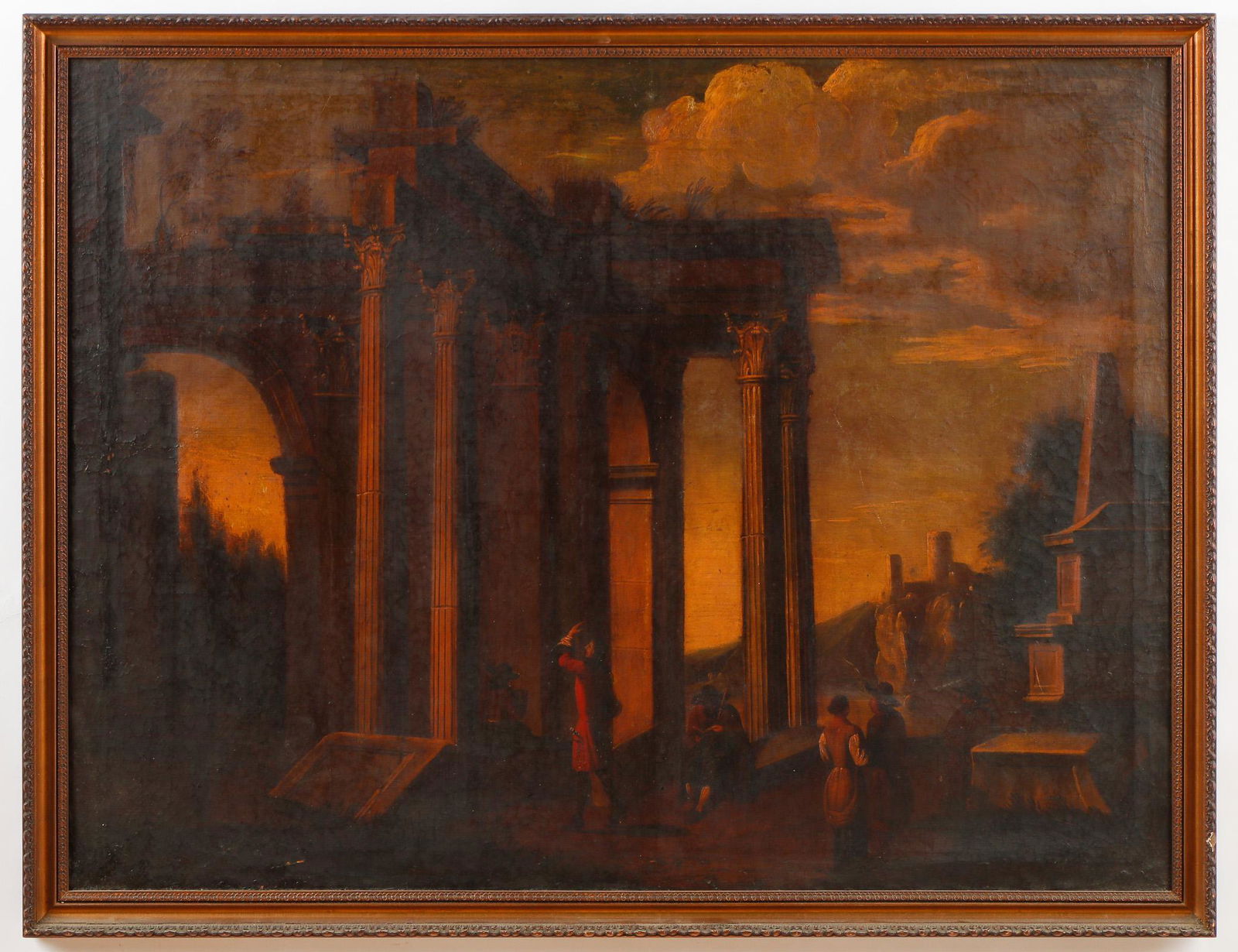 17th C. Italian Architectural Capriccio Painting (1 of 2)